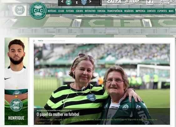 Coritiba publicou um artigo de uma torcedora que tratou o 'papel da mulher no futebol'