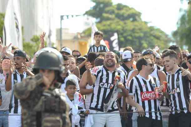 Torcida do Atltico na deciso do Campeonato Mineiro, no Independncia