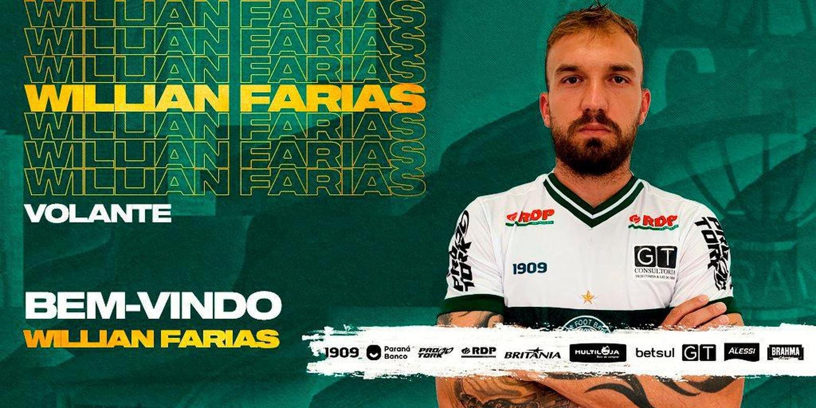 Willian Farias, volante (Coritiba)