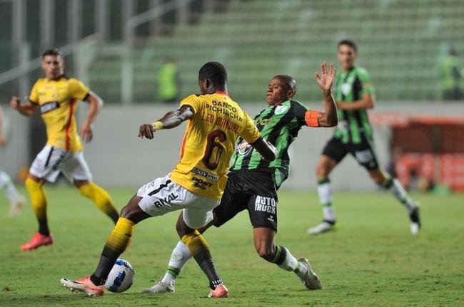 Fotos da partida de ida da terceira fase da Copa Libertadores, entre Amrica e Barcelona de Guayaquil, no Independncia, em Belo Horizonte