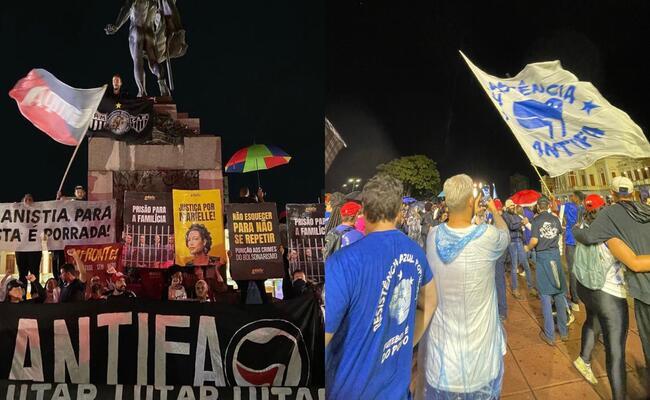 Torcedores de Atltico e Cruzeiro compareceram na Praa da Estao