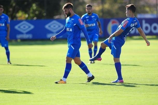 Fotos do ltimo treino do Cruzeiro antes do jogo contra o Grmio pela Primeira Liga (Gladyston Rodrigues/EM D.A Press)