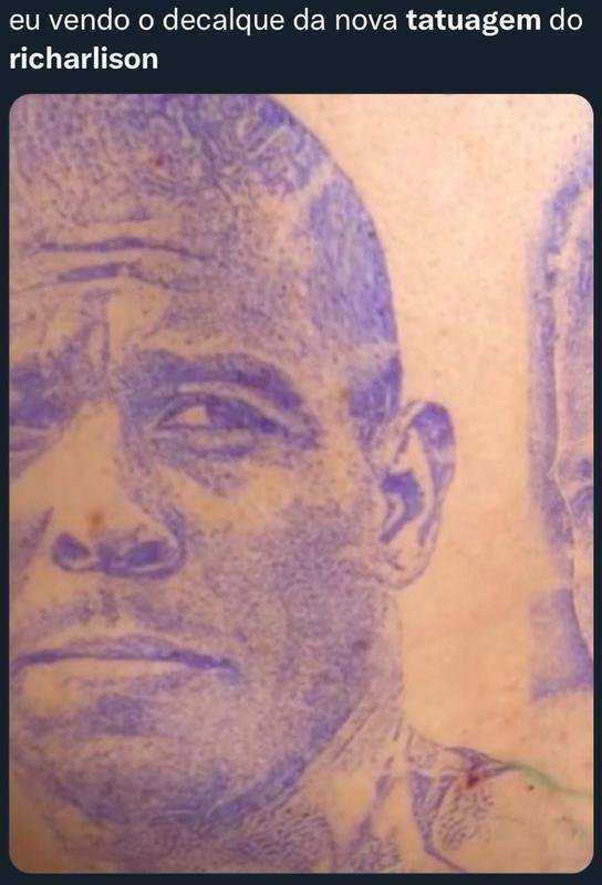 Tatuagem do rosto de Neymar em Richarlison vira meme