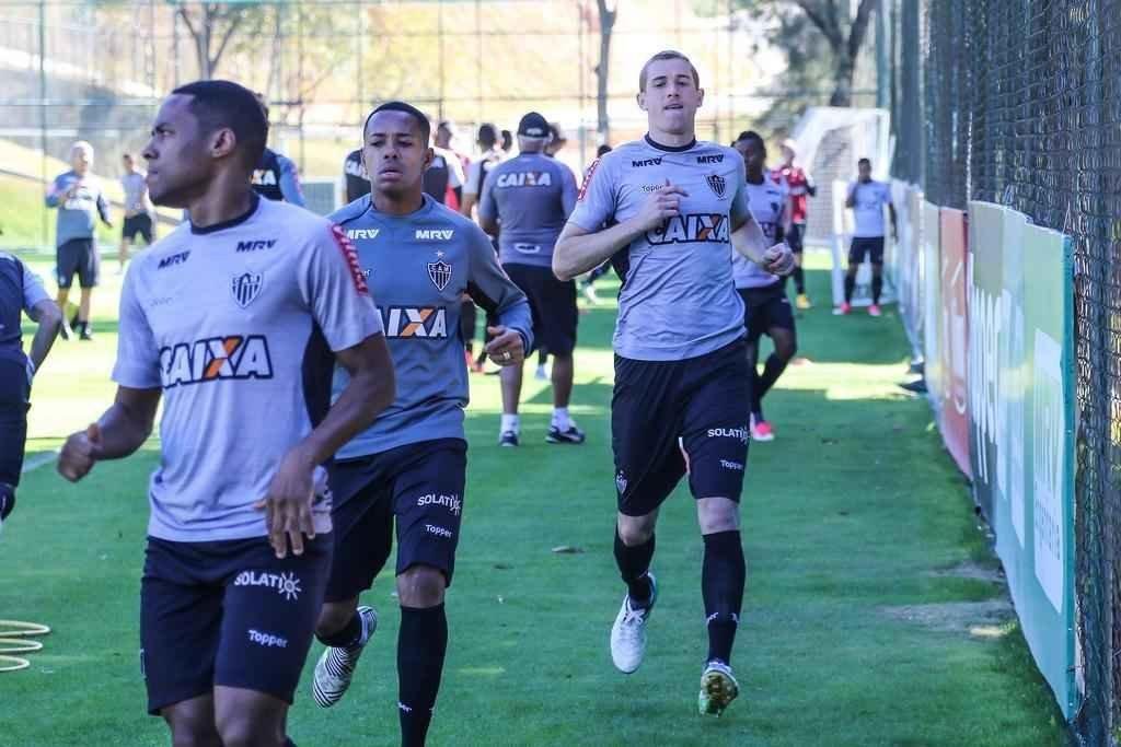 Imagens do treino do Galo antes do jogo contra o Atltico-GO