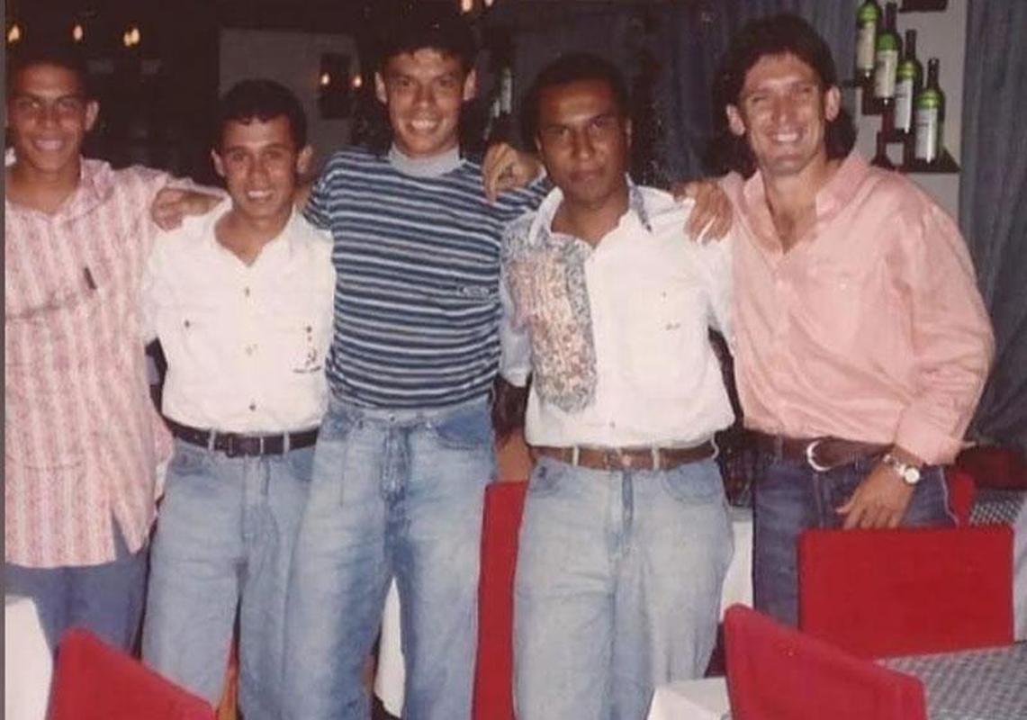Ronaldo ao lado dos amigos Roberto Gacho e Paulo Roberto Costa