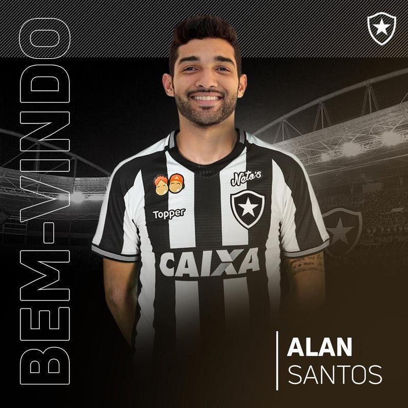 O Botafogo anunciou tambm a contratao do volante Alan Santos.
