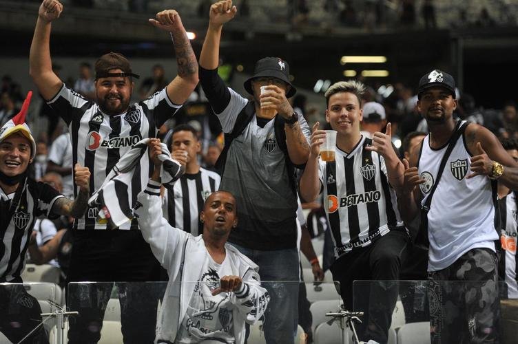 Torcida do Atltico no jogo diante do Fortaleza, vlido pela ida da semifinal da Copa do Brasil, no Mineiro