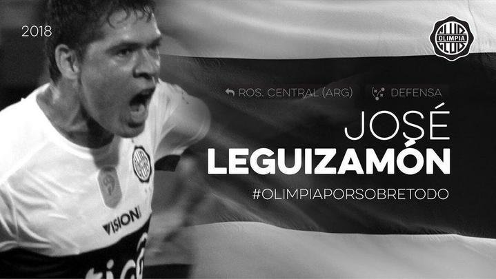 Jos Leguizamn - zagueiro se transferiu do Rosario Central para o Olimpia