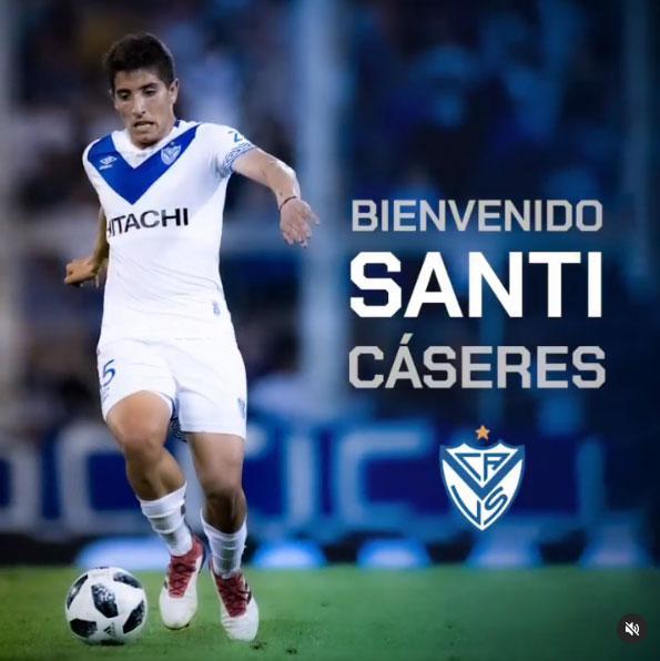 Santiago Cáseres, meia (Vélez Sarsfield, da Argentina)