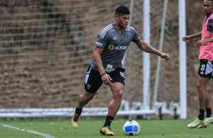 Ainda sem Arana, Atltico teve treino na Cidade do Galo, nesta segunda-feira (8), para o confronto com o Palmeiras pela Copa Libertadores.