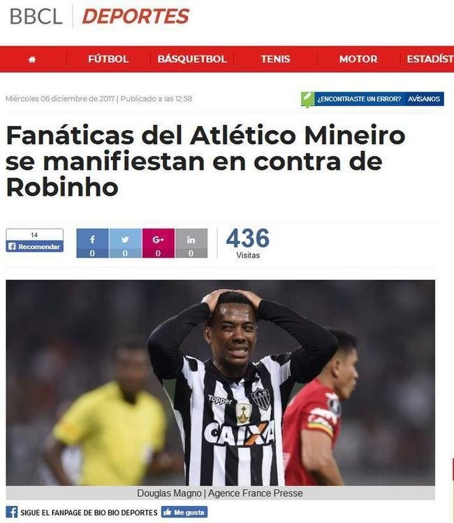 BBCL (Chile) - Torcedoras do Atltico se manifestam contra Robinho