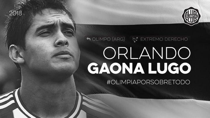 Gaona Lugo - atacante se transferiu do Olimpo para o Olimpia
