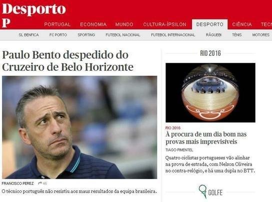 Demisso de Paulo Bento foi destaque na capa dos portais dos principais veculos de comunicao