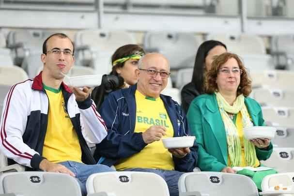 Torcedores no Mineiro durante jogo entre Brasil e Austrlia pelos Jogos Olmpicos do Rio