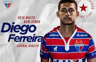 O Fortaleza anunciou a contratao do lateral-direito Diego Ferreira