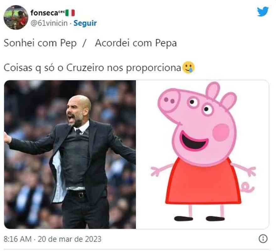 Pepa no Cruzeiro? Técnico vira meme - Superesportes