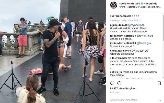 Otero aproveita o tempo livre no Brasil para conhecer o Rio de Janeiro