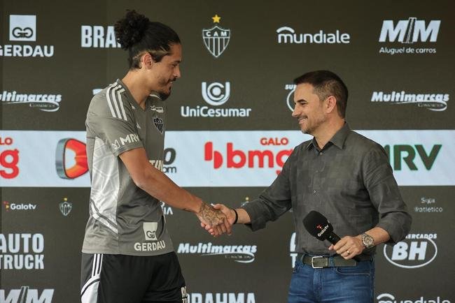 Zagueiro uruguaio Mauricio Lemos, de 27 anos, foi apresentado como reforo do Atltico nesta sexta-feira (17/2), na Cidade do Galo.