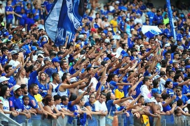 Fotos das torcidas de Cruzeiro e Atltico no Mineiro