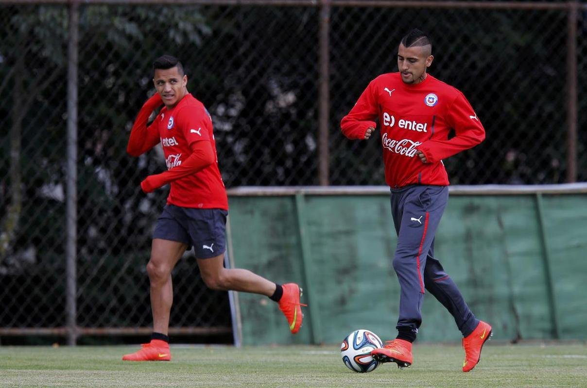 Alexis Snchez e Arturo Vidal (Chile)
