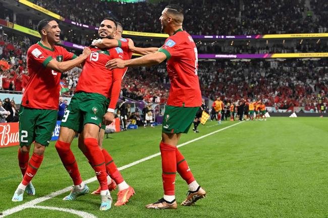 Fotos do gol de Youssef En-Nesyri, de Marrocos, sobre Portugal, pelas quartas de final da Copa do Mundo de 2022, no Catar