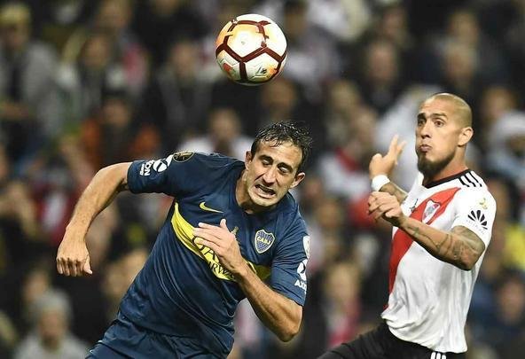 Imagens da finalíssima da Copa Libertadores, entre River e Boca, no Santiago Bernabéu, em Madri