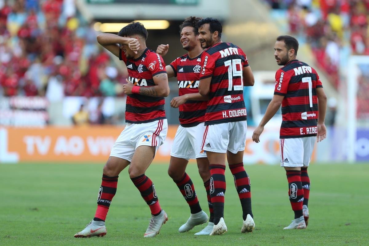 Willian Aro marcou o primeiro gol do Flamengo logo no primeiro minuto de jogo: Flamengo 1 a 0