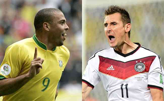 Alemanha e Brasil contam com os maiores artilheiros dos Mundiais: Ronaldo e Klose