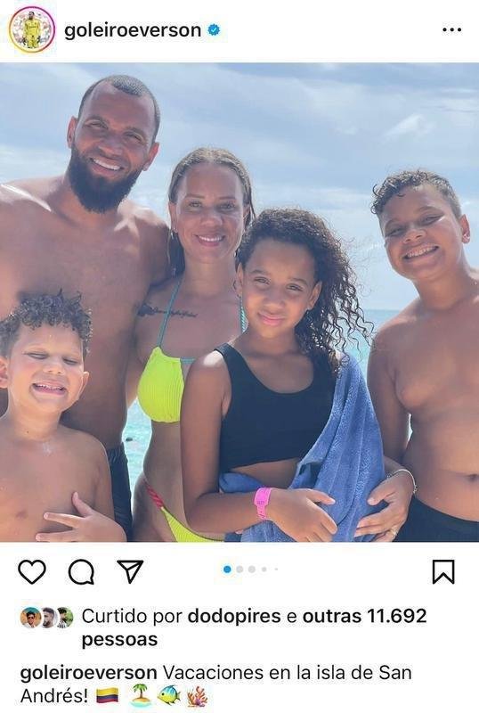 Everson publicou #tbt na Ilha de San Andrs, na Colmbia.