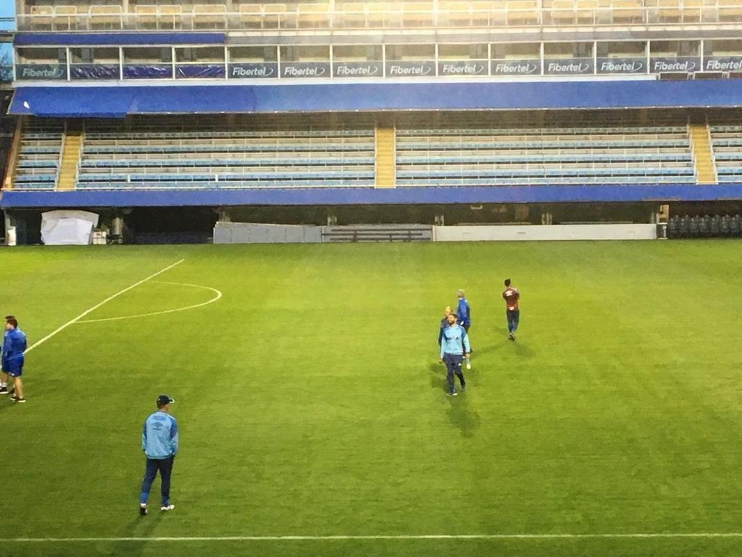 Fotos do mtico estdio de La Bombonera e do trabalho de reconhecimento feito pelo Cruzeiro