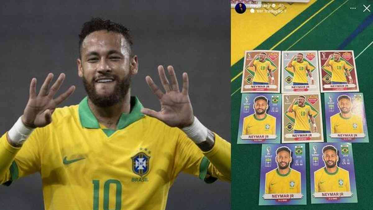 Neymar mostra figurinhas que valem até R$ 6 mil e brinca: 'Aceito