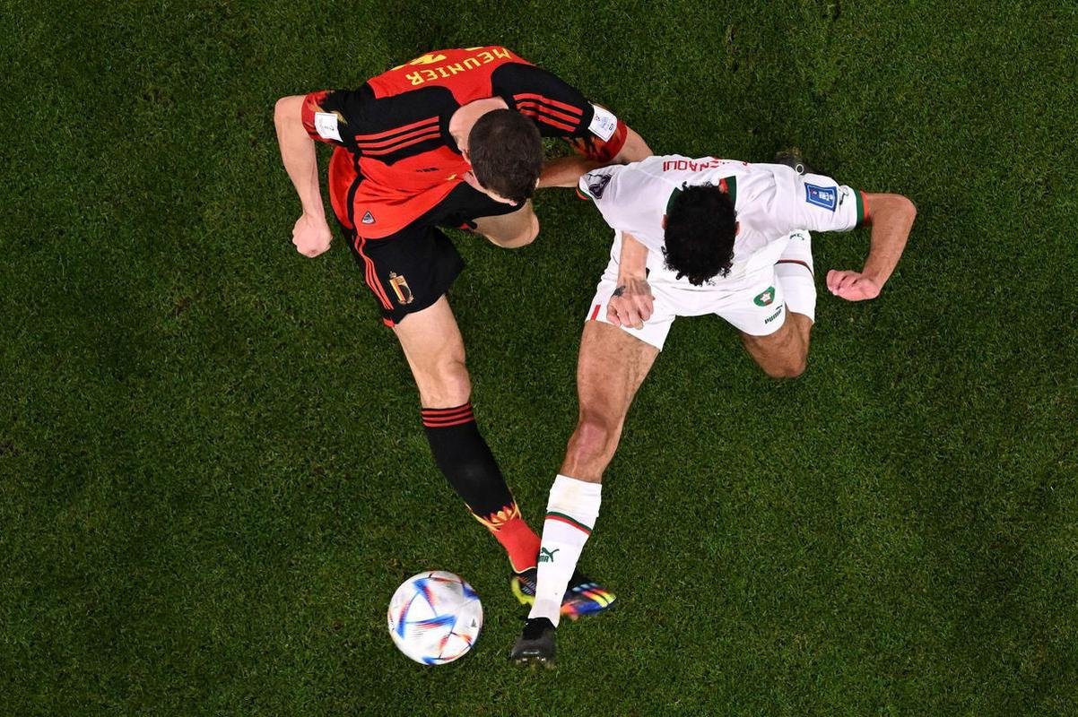 Blgica e Marrocos se enfrentaram no Estdio Al-Thumama