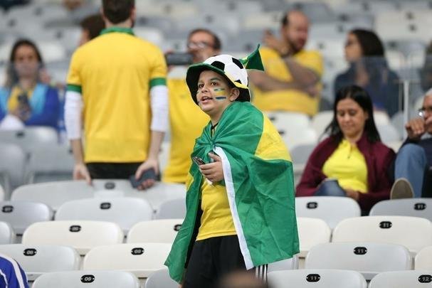 Torcedores no Mineiro durante jogo entre Brasil e Austrlia pelos Jogos Olmpicos do Rio