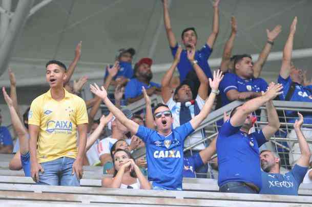 Imagens da torcida do Cruzeiro no clssico contra o Atltico, no Independncia