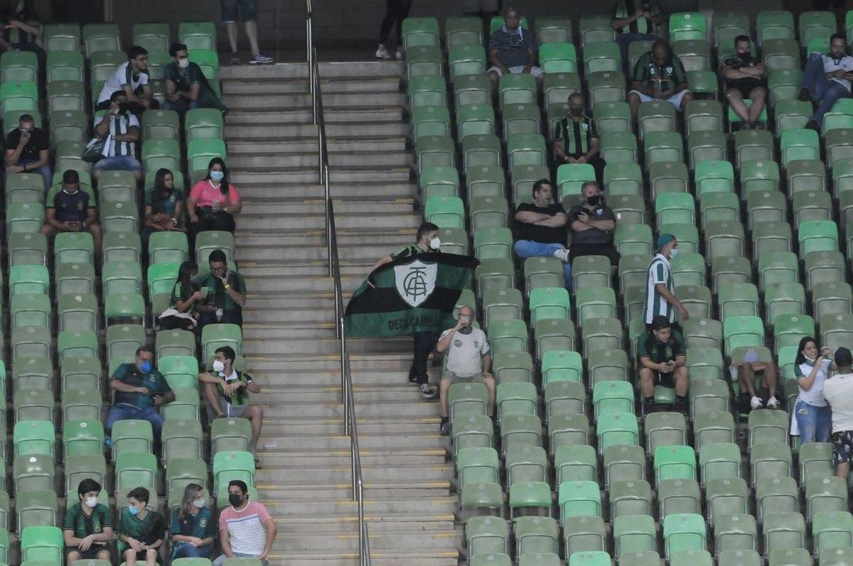 Jogo com o Palmeiras, pela 24 rodada do Campeonato Brasileiro, marcou o retorno do torcedor do Coelho ao Independncia ainda em meio  pandemia da COVID-19 (Juarez Rodrigues/EM/D.A Press)