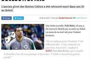 Site francês especializado em Basquete, Basket Session, relata morte do Fab, ex Boston Celtics