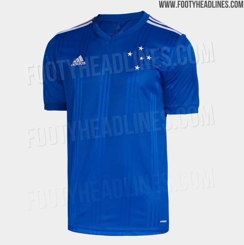 Site www.footyheadlines.com obteve fotos da camisa azul do Cruzeiro de 2020, confeccionadas pela Adidas