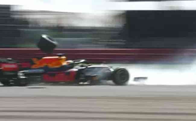 Max Verstappen se chocou com extrema violncia  proteo de pneus
