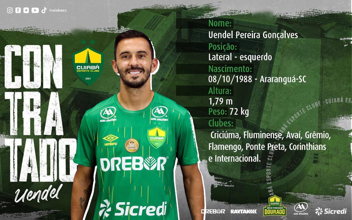 Uendel, lateral-esquerdo (Cuiabá)