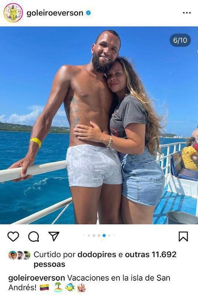Everson publicou #tbt na Ilha de San Andrs, na Colmbia.
