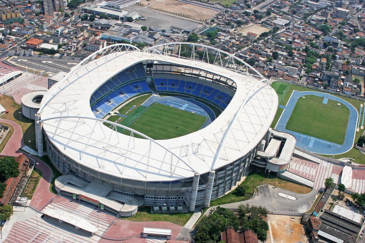 Construdo para o Pan'2007, Estdio Engenho teve a capacidade temporariamente ampliada de 45 mil para 60 mil espectadores para os Jogos e receber provas de atletismo e futebol
