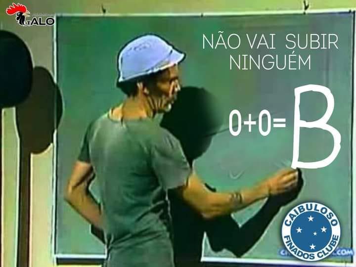 Cruzeiro empata com Cuiabá e praticamente sepulta chance de volta à Série A em 2021. Com permanência quase certa na Segundona por mais um ano, rivais tiram sarro nas redes sociais.
