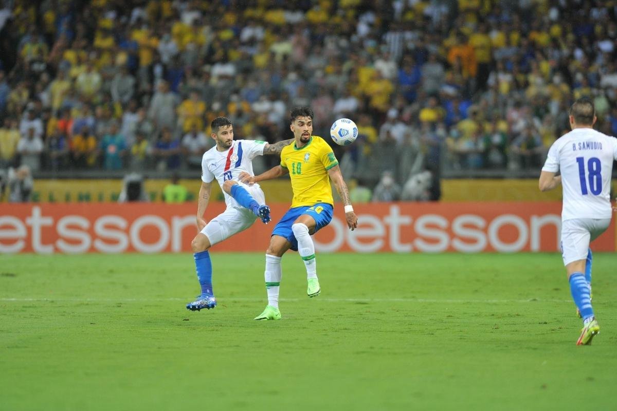 Brasil goleou o Paraguai por 4 a 0 no Mineiro, em BH, pelas Eliminatrias da Copa do Mundo, com gols de Raphinha, Philippe Coutinho, Antony e Rodrygo