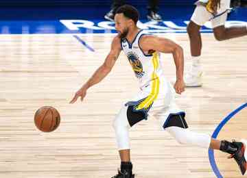 Atual campeão da liga norte-americana de basquete, o Golden State Warriors entra em quadra no primeiro dia de jogos contra o Los Angeles Lakers