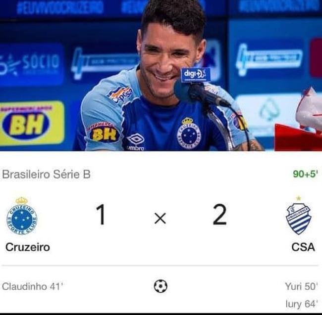 Rivais zoaram Cruzeiro por derrota para o CSA neste domingo