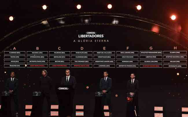 Fotos del sorteo de la Copa Libertadores y Copa Sudamericana en la sede de la Conmebol en Luque, Paraguay