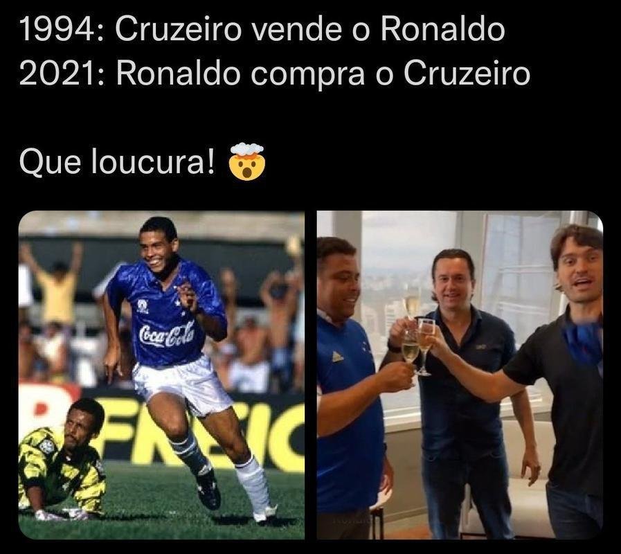 Memes: Ronaldo compra 90% das aes da SAF do Cruzeiro