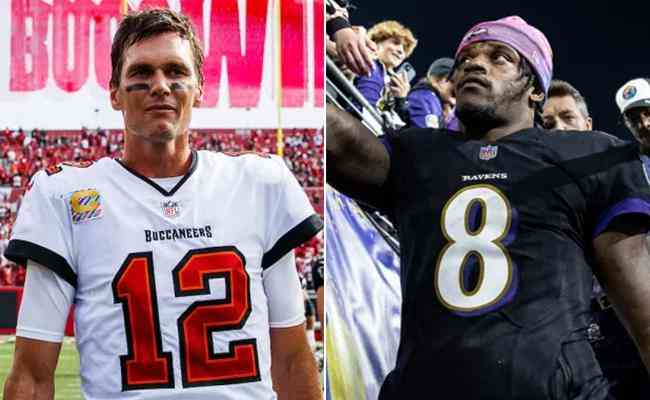 Tom Brady e Lamar Jackson vo se enfrentar mais uma vez na NFL