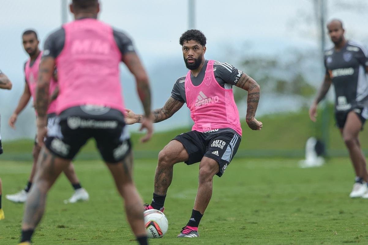 Treino tcnico do Atltico.