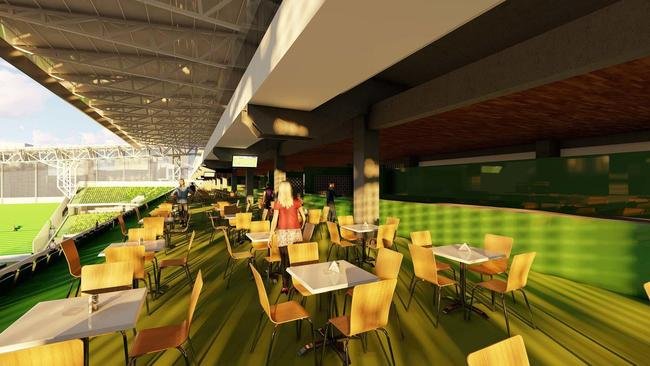 Fotos do projeto de modernizao do estdio da Serrinha